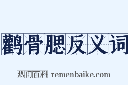 鹳骨腮反义词是什么意思的图片